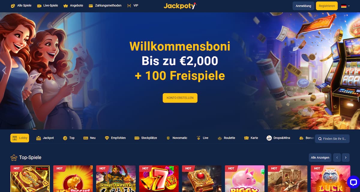 Jackpoty Casino mit Echtgeld in Österreich