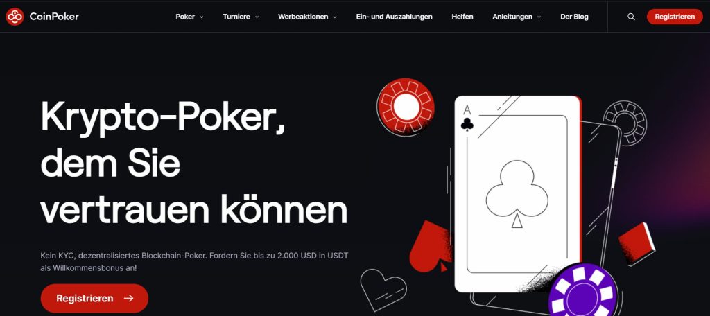 Online Pokern ohne KYC CoinPoker