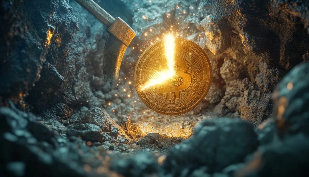 大きなビットコインを打ち砕くピッケル