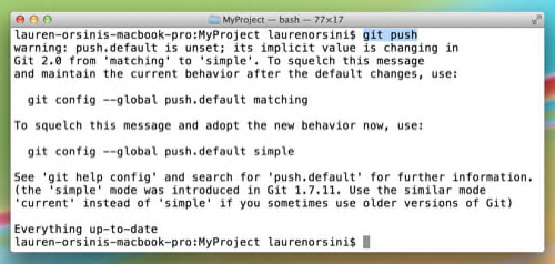 how to add commit and push in git on mac