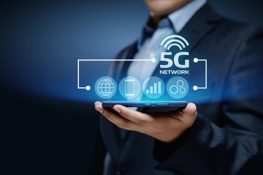 5G Network Internet Mobile Wireless Business concept.