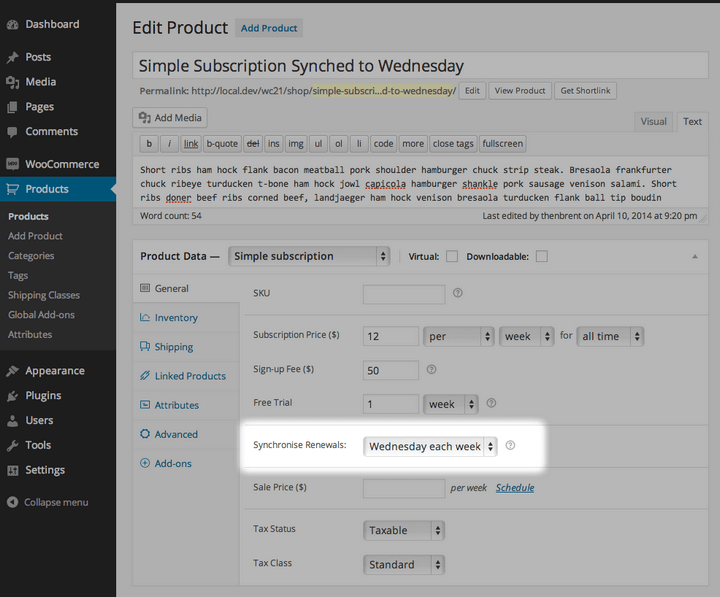 Custom scheduling subscriptions