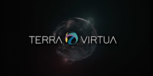 Terra Virtua Logo on Planet and Black Background