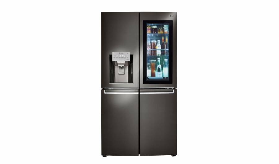 Lg instaview thinq refrigerator store with voice recognition