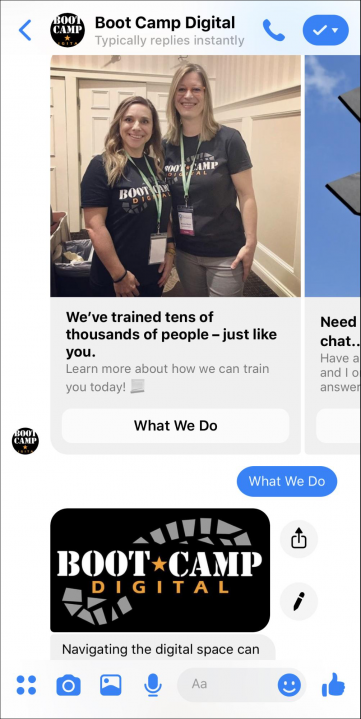 boot camp digital business chatbot