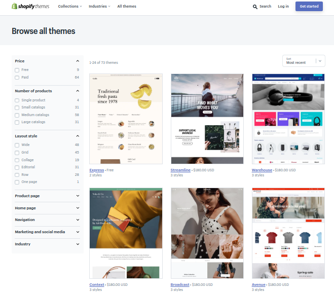 shopify themes