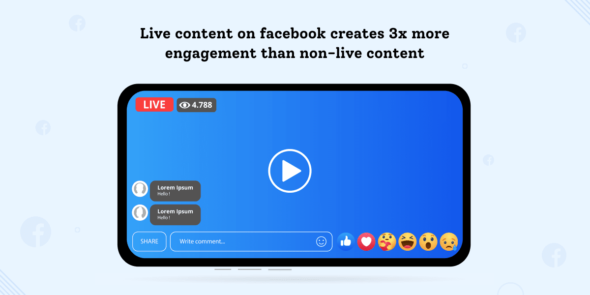 Live content creates 3x more engagement