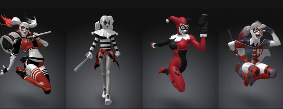 harley quinn red and friends