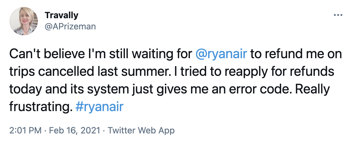A Ryanair complaint