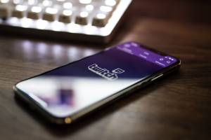 An image of Twitch on a mobile phone