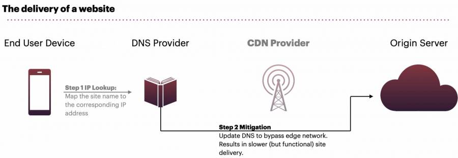 Mitigating CDN failure via DNS bypass
