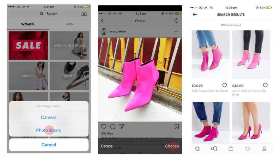 ASOS also uses visual search technology