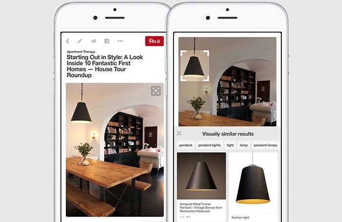 Pinterest using image recognition software