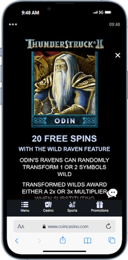 Thunderstruck II Odin Bonus