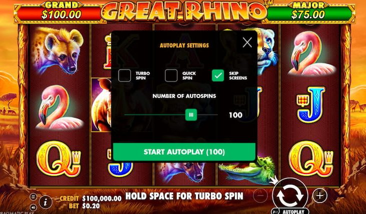 Step 2: Hit Spin or Autospin