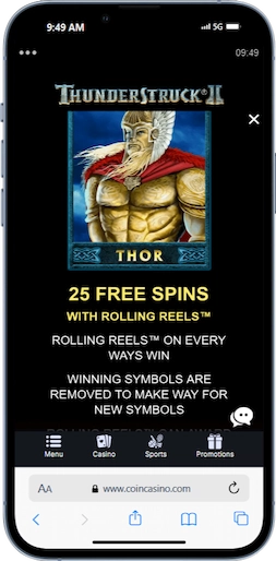 Thunderstruck II Thor Bonus