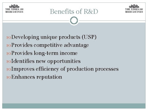 Benefits of R&D