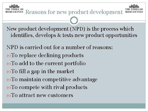 Reasons for new product development