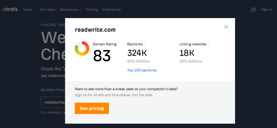 Website Domain Ranking