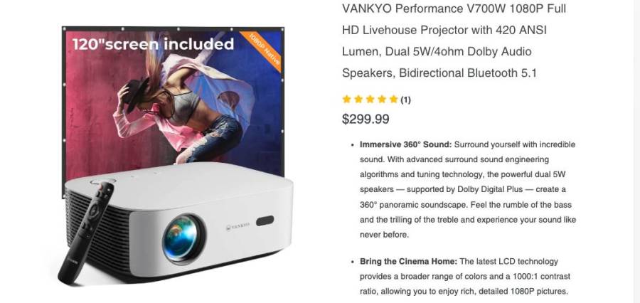 VANKYO Performance HD Projector