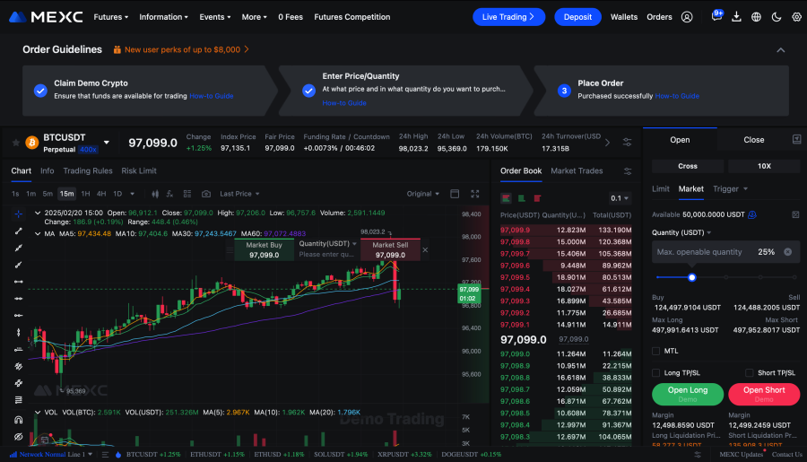 mexc demo account for crypto trading