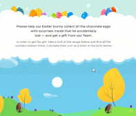 An Easter gamification email to provide discounts