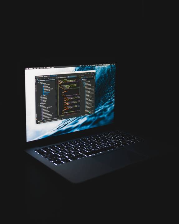 code running on a computer