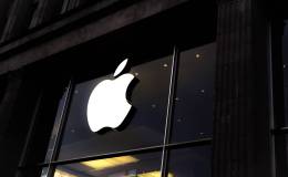 apple logo on a window