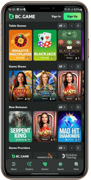 Australian BTC Casino Games at bc.game