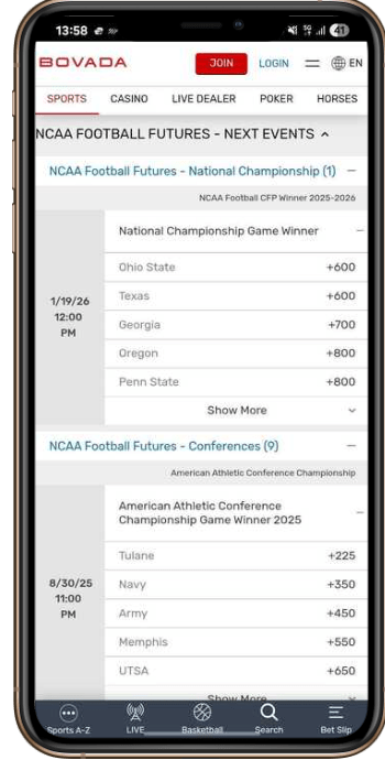 Bovada Sports Betting Site OK