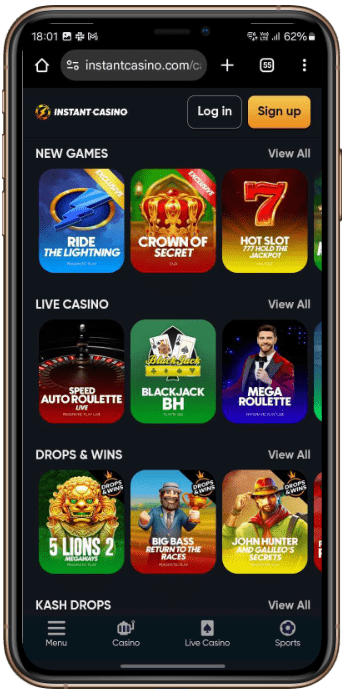 New Games at Instant Casino
