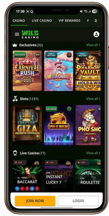 Exclusive Wild Casino Games