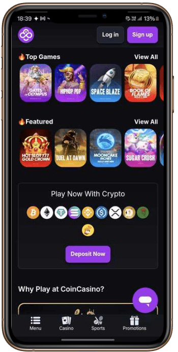 CoinCasino Homepage