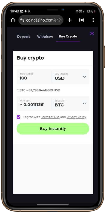 Banking at Coin Casino