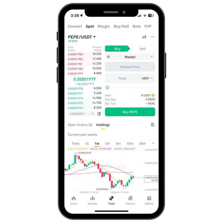 binance on the iphone