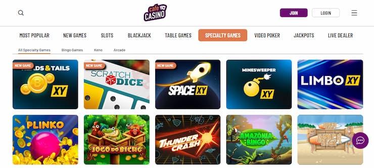 Cafe Casino - Specialty Games
