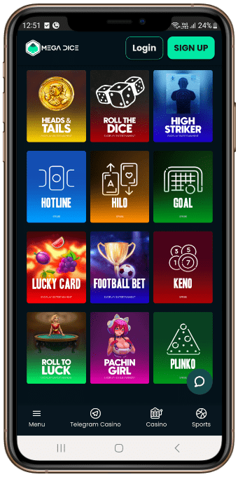 Mega Dice Provably Fair Games