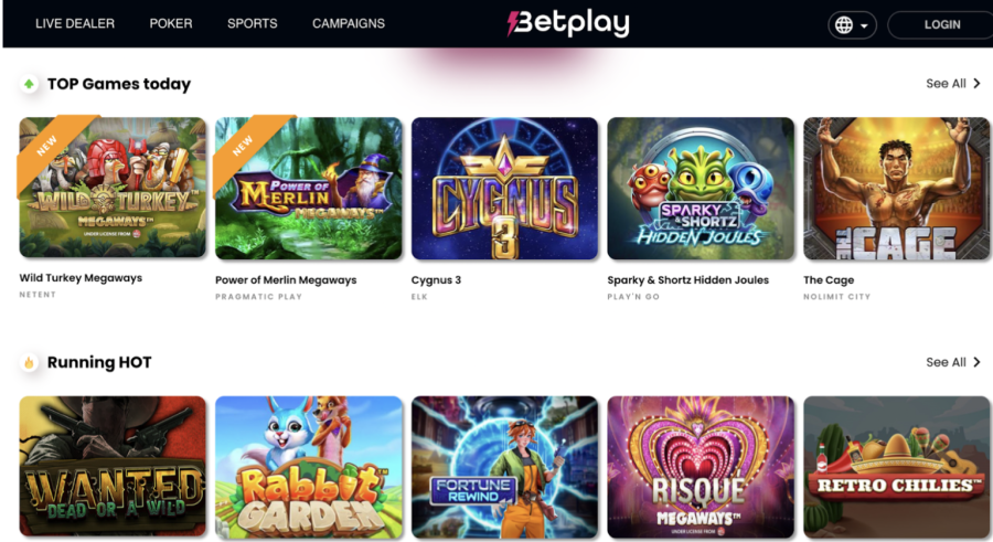 Top games for Betplay