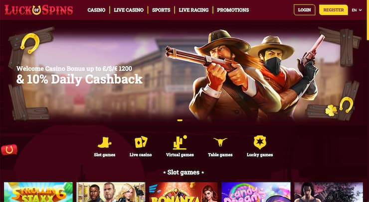 Luck of Spins Casino non-GAMSTOP online casino