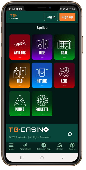 TG.Casino Plinko Game