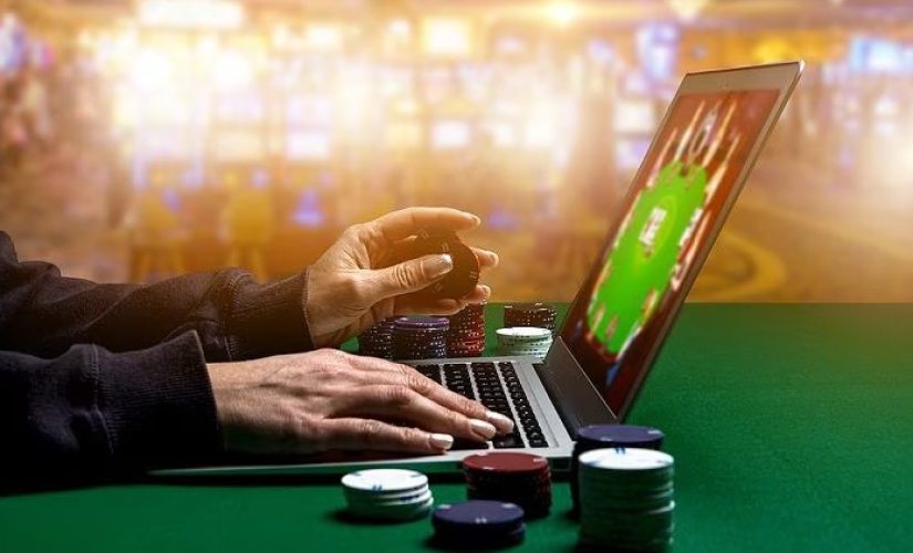 gambler playing on new casino site