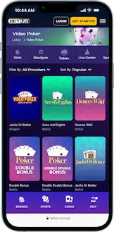 betus video poker games