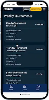 betus poker weekly tournaments