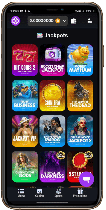 Jackpot Games at CoinCasino