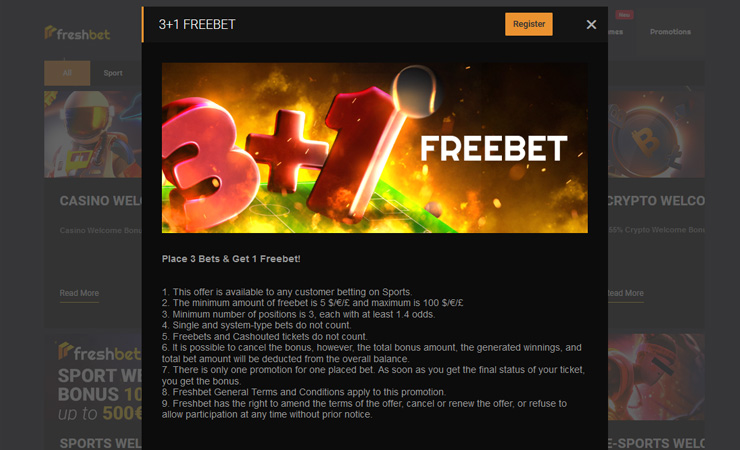 Freshbet Free Bet