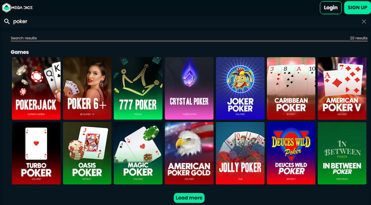 MegaDice Poker