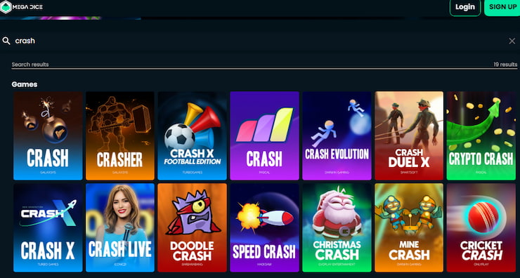 Mega Dice Crash Games