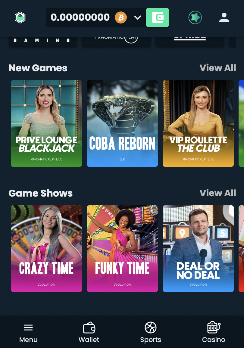 Mega Dice mobile application with new games and shows.