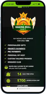 raging bull vip levels