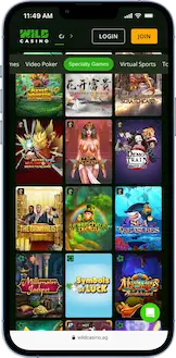 wild casino exclusive games
